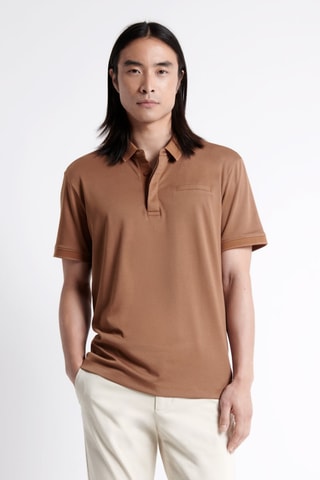 Polo slim fit - Marrón