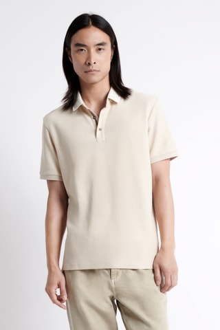 Biologisch Katoenen Polo Slim Fit - Beige