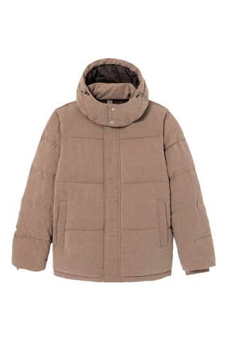 Anorak con capucha - Marfil