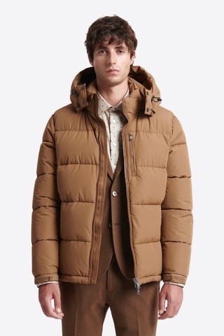 Anorak con capucha - Camel