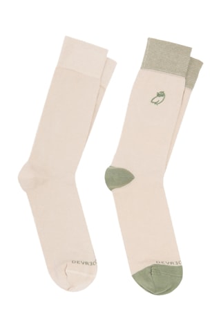 2 pares de calcetines de algodón orgánico - Beige