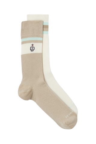 Calcetines - Beige y turquesa