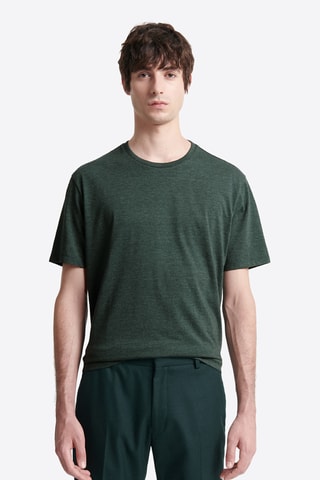 T-shirt Slim Fit - Donkergroen