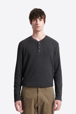 T-shirt Slim Fit - Gemêleerd Antraciet