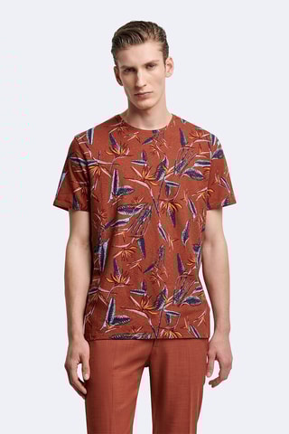 Camiseta slim fit - Rojizo