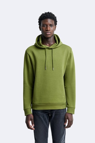 Sudadera regular fit con capucha - Verde