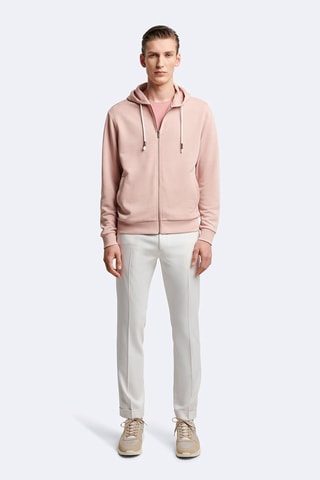 Sudadera slim fit con capucha - Rosa