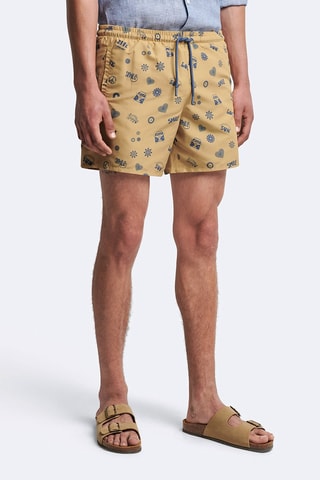 Bañador corto - Amarillo y azul