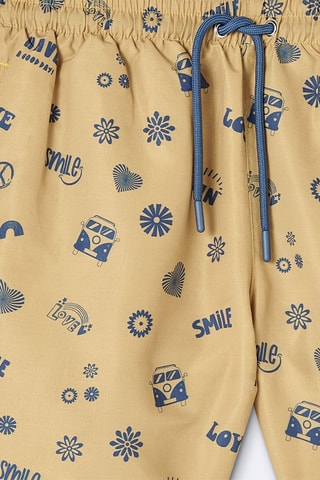 Bañador corto - Amarillo y azul