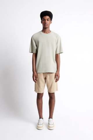 Bermudas regular fit de lino - Beige