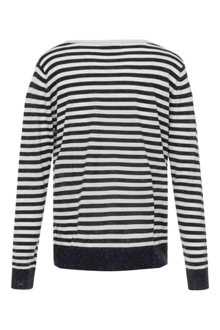 Camisola Ecang - Branco e azul-marinho -