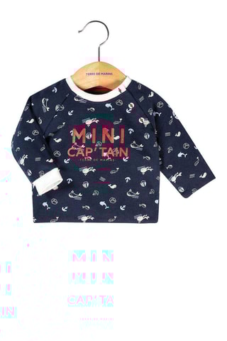 Camisola Zidine Azul-marinho e branco - Terre de Marins