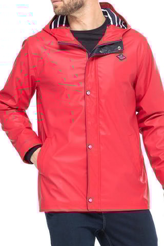 Impermeável com capuz - Vermelho