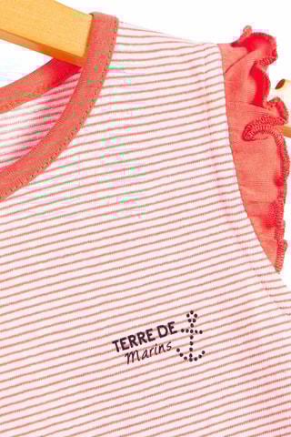 Camisa de dormir Nutty Branco e coral - Terre de Marins