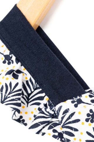 Vestido às riscas e fita para cabelo Feurob - Branco e azul-marinho - Terre de Marins