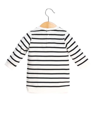 Vestido Dirali Branco e azul-marinho ­ Terre de Marins