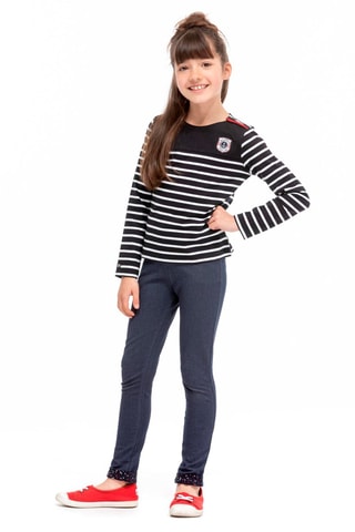 T-shirt às riscas Cardan - Azul-marinho e branco - Terre de Marins