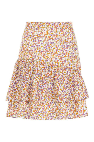 Saia com folhos Camily Amarelo e violeta - Terre de Marins