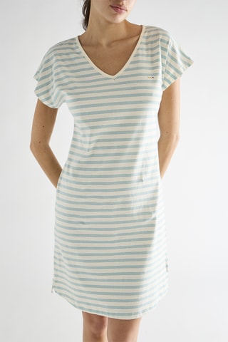 Camisa de dormir - Branco e azul