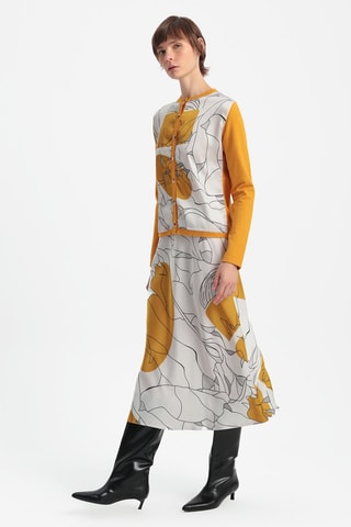 Gilet - Moutarde et écru