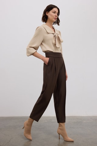 Pantalon carotte - Marron