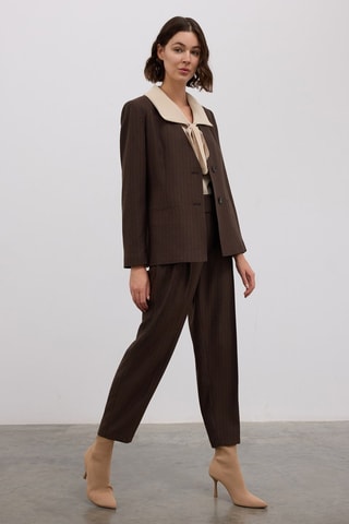 Pantalon carotte - Marron