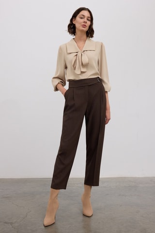 Pantalon carotte - Marron