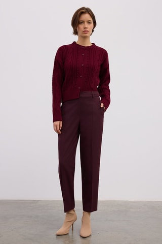 Pantalon carotte - Bordeaux