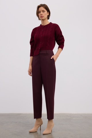 Pantalon carotte - Bordeaux