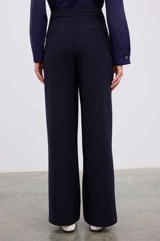 Pantalon wide legs - Bleu marine