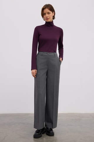 Pantalon droit - Gris
