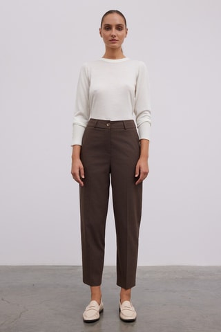 Pantalon carotte - Marron