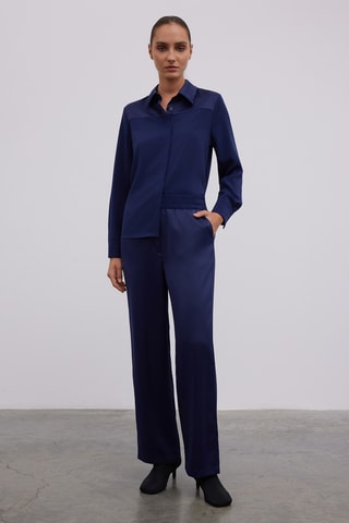 Pantalon relaxed - Bleu marine