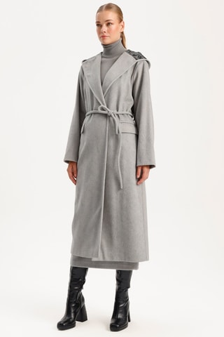 Manteau à capuche - Gris