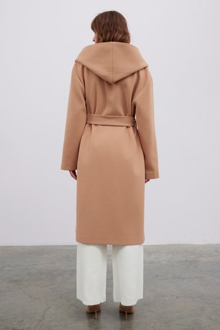 Manteau à capuche - Camel