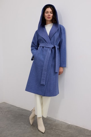 Manteau à capuche - Indigo