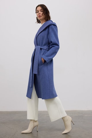 Manteau à capuche - Indigo