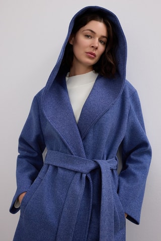 Manteau à capuche - Indigo