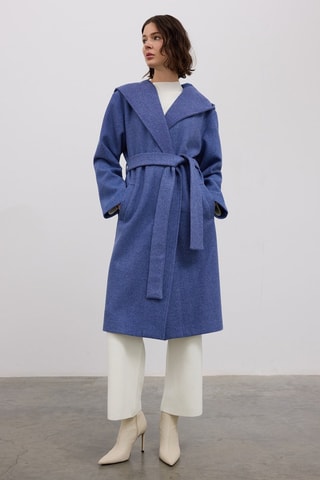 Manteau à capuche - Indigo