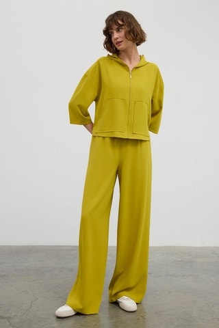 Veste à capuche - Vert citron