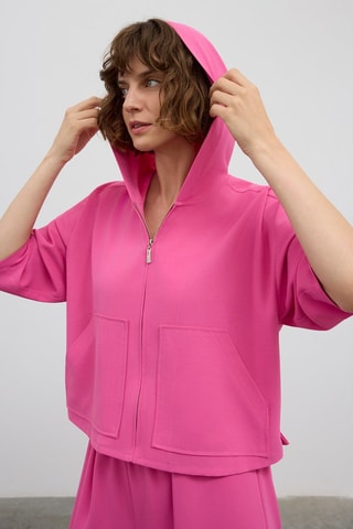 Veste à capuche - Fuchsia