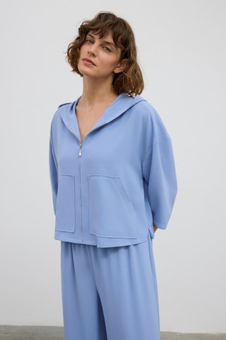 Veste à capuche - Bleu