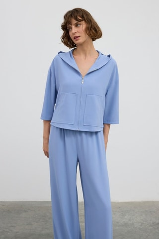 Veste à capuche - Bleu