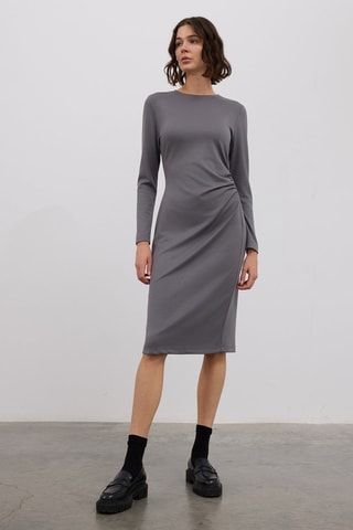 Robe midi - Gris