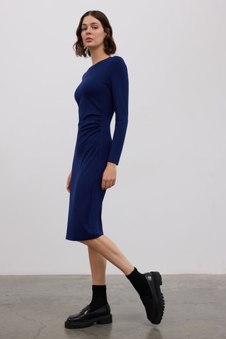 Robe midi - Bleu marine