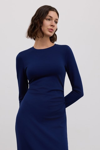 Robe midi - Bleu marine
