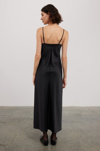 Robe midi sans manches - Noir