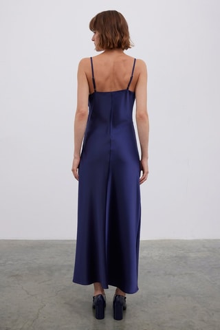 Robe midi sans manches - Bleu marine