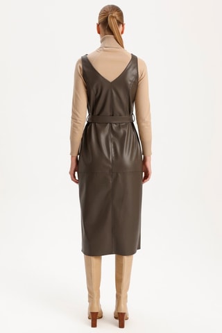 Robe midi - Kaki foncé