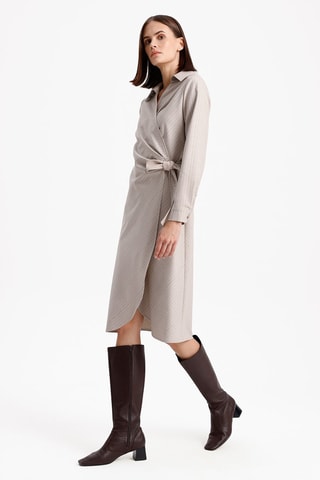 Robe portefeuille - Beige